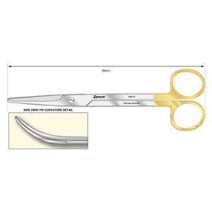 Zephyr Surgical Scissors Full Curve 9" Stainless Steel Each
