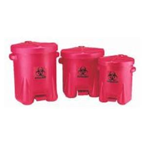 Step-On Container 22x18x21" Red HDPE Biohazard Symbol Each