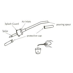 Vial Decanter Plastic Sterile White f/Aseptic Transfer Disposable...