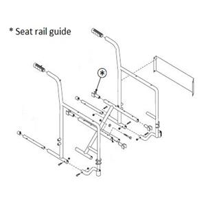 Seat Rail Guide For SE Wheelchair 4/Pk