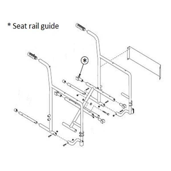 Seat Rail Guide For SE Wheelchair 4/Pk