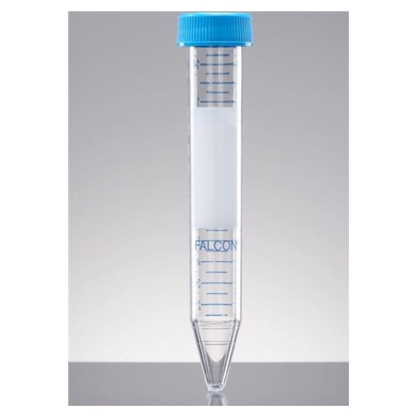 Falcon Centrifuge Tube Polypropylene 15mL 17x120mm Sterile 500/Ca