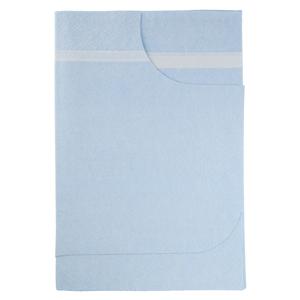 Exam Gown 30 in x 42 in Blue Standard Tissue / Poly / Tissue Disposable 50/Ca