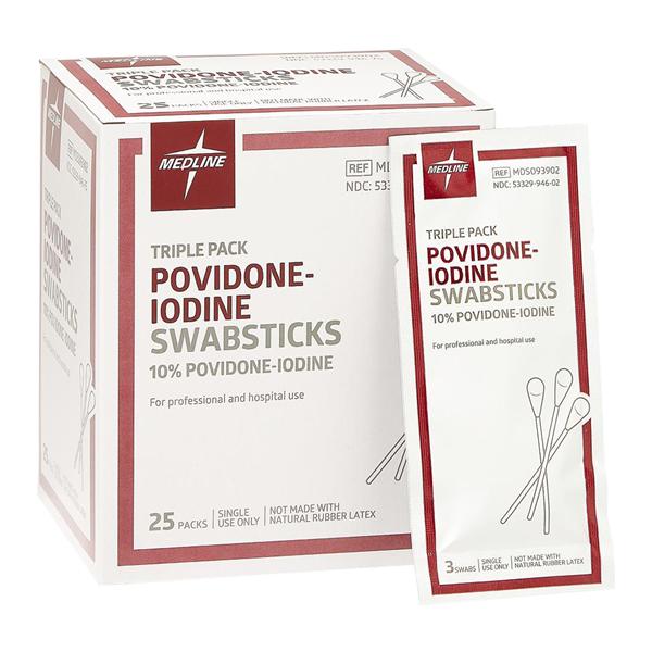 Surgical Prep Swabstick Povidone-Iodine 10% 3's