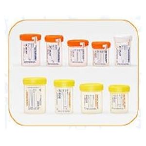 Specimen Container 60mL Polypropylene Non-Sterile Yellow O-Ring C...