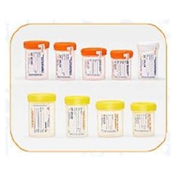 Specimen Container 60mL Polypropylene Non-Sterile Yellow O-Ring C...