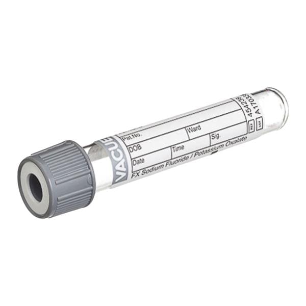 Vacuette Venous Blood Collection Tube Gray/White 2mL Pull Cap Dis...