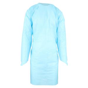 Protective Gown Plastic Film Universal Blue 75/Ca