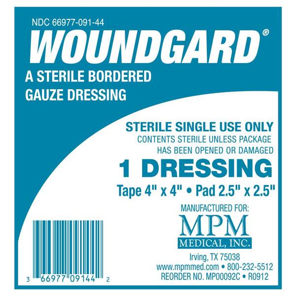 WoundGard Gauze Bordered Dressing 4x4" Sterile Square Non-Adheren...