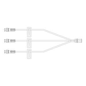 IV Extension Set Needleless 3 Injection Sites Priming Volume 0.3m...
