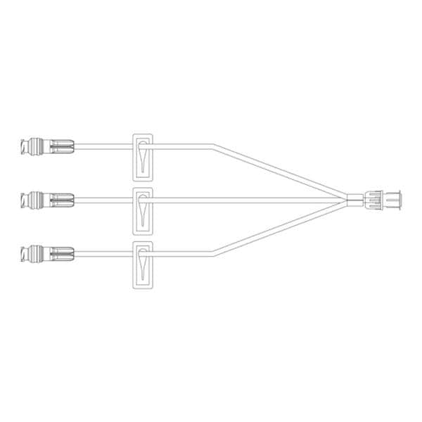 IV Extension Set Needleless 3 Injection Sites Priming Volume 0.3m...
