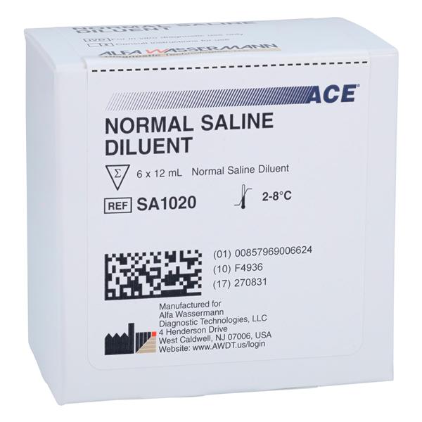 ACE Normal Saline Diluent With 6x12mL Bx