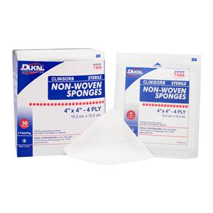 Clinisorb Rayon/Polyester Blend Gauze Sponge 4x4" 4 Ply Sterile Non-Woven LF