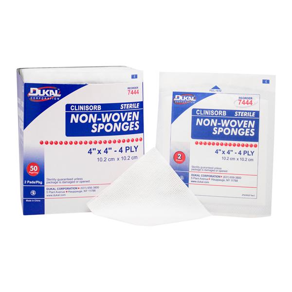 Clinisorb Rayon/Polyester Blend Gauze Sponge 4x4" 4 Ply Sterile Non-Woven LF