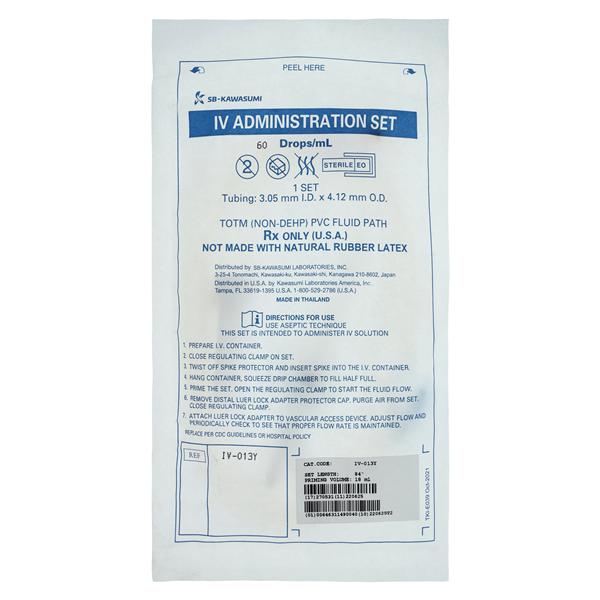 IV Administration Set Y-Injection Site 60 Drops/mL Priming Volume...