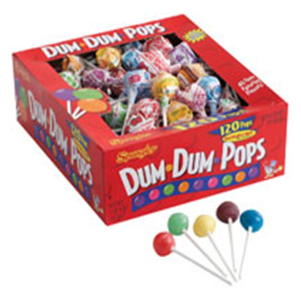 Dum-Dum Lollipops Assorted 120/Box, 18 BX/CA