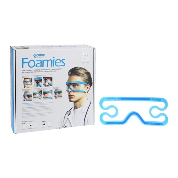 Foamies Protective Eyewear Medium Clear 50/Box, 10 BX/CA