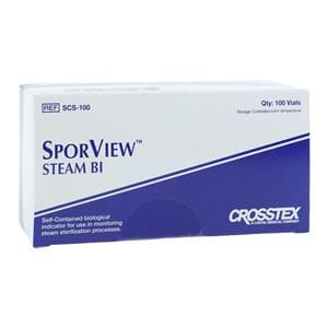 SporView Biological Self Contained Indicator Steam 24 Hour 100/Bo...