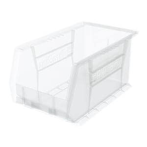 AkroBins Storage Bin Clear Polymer With Label Holder 14-3/4x8-1/4...