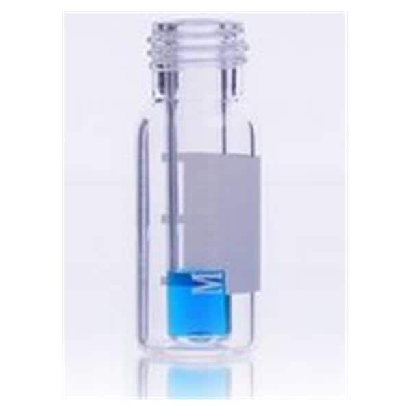 Sample Vial Borosilicate Glass Screw Cap Clear 400uL 9mm 100/Pack...