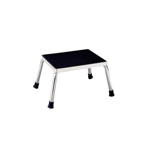Model 1250 Step Stool Chrome 4 Leg/Non Slip Rubber Mat Each