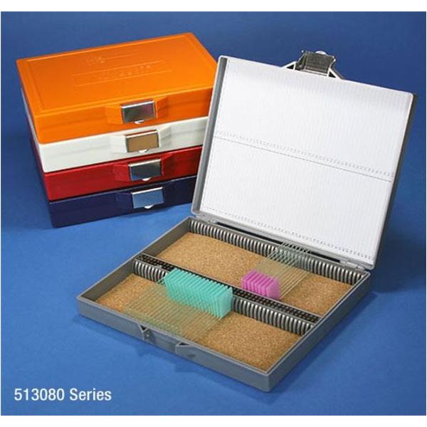 Microscope Slide Storage Box Gray 100 Position Ea