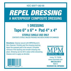 Repel Composite Composite Dressing 6x6" Non-Adherent Adhesive Whi...