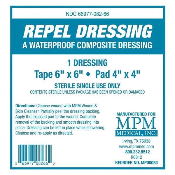 Repel Composite Composite Dressing 6x6" Non-Adherent Adhesive Whi...