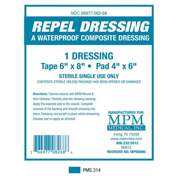 Repel Composite Composite Dressing 6x8" Sterile Non-Adherent Adhe...
