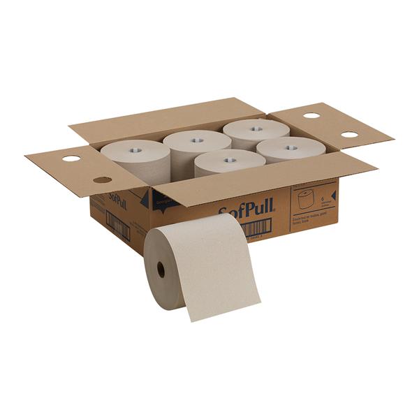 SofPull Hardwound Towel Roll Disposable 40% Recycled Fiber 1 Ply...