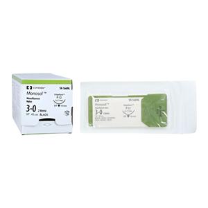 Monosof Suture Nylon Monofilament 3-0 18" Non-Absorbable P-12 Pre...