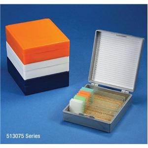 Microscope Slide Storage Box White 25 Position Ea