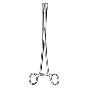 Schweizer Uterine Forcep Straight 9-1/2" Autoclavable Ea