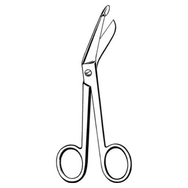 Econo Lister Bandage Scissors Angled 5-1/2" Stainless Steel NS Dsp 12/Ca