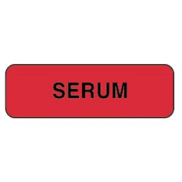 Label Serum Adhsive 1-1/4x3/8" Fl Red 1000/Rl