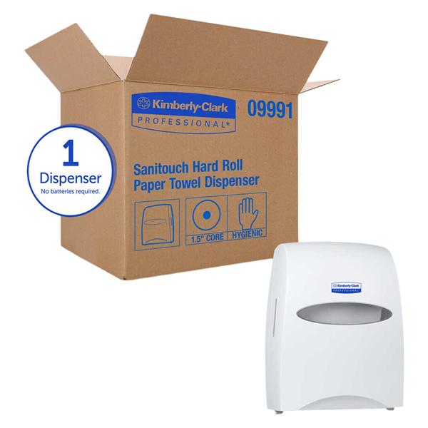Sanitouch Paper Towel Roll Dispenser White Plastic High Capacity...