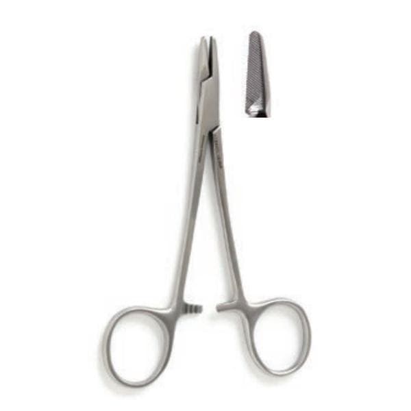 Halsey Needle Holder Serrated Jaw 5" Stainless Steel Each
