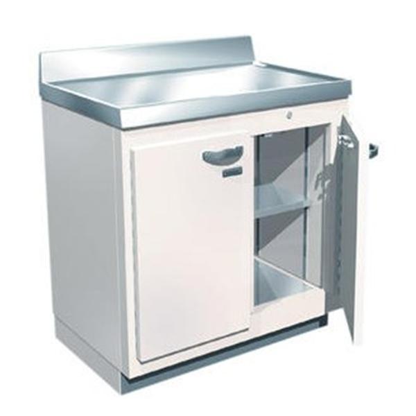 Cabinet 2 Doors/1 Shelf 1/4" Lead Lined/Stainless Stee Keyed Lock Ea