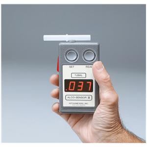 Alco-Sensor III Alcohol Breathalyzer w/Mini Alcohol Gas Can, Accu...