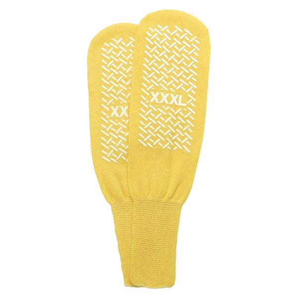 Patient Slippers Terrycloth Adult Unisex Yellow With Rubber Doubl...