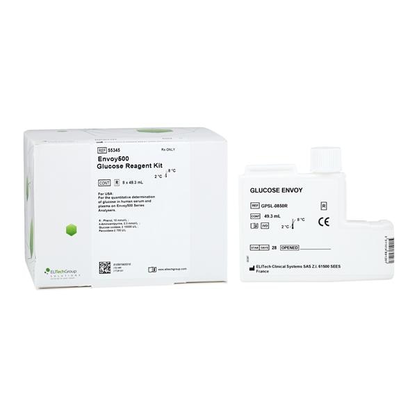 Envoy 500 Glucose Test Kit 8x45mL 1200 Count Each