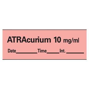 Anesthesia Tape Atracurium 10mg/mL Fluorescent Red 1/2x500" 1/Rl