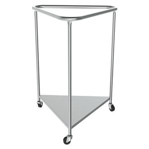 Stand Hamper Stainless Steel 35x78-5/8" 3 Angle; 2" Casters