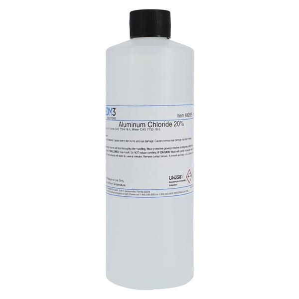 Aluminum Chloride Solution 20% 16oz Bottle Each