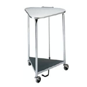 Linen Quiet-Close Lid Triangular Powder Coated Steel Hamper 32x59...