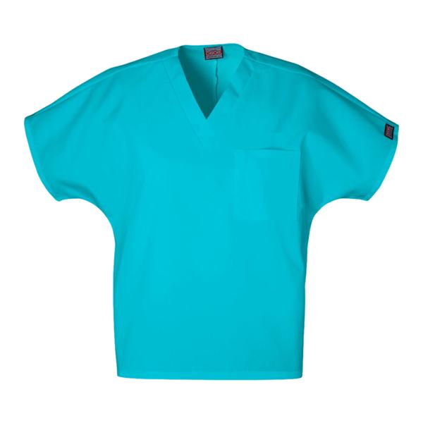 Cherokee Scrub Shirt Small Turquoise Ea