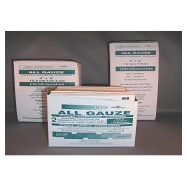 Econo Cotton Gauze Sponge 2x2" 12 Ply Non-Sterile Not Made With N...