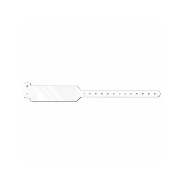 Conf-ID-ent Shield Wristband Poly Permanent Snap Adult White 11-3...