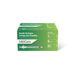 UltiCare Insulin Syringe/Needle 31gx5/16" 1mL Fixed Conventional LDS 100x5/Ca
