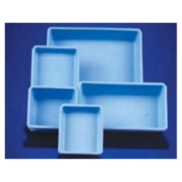DeRoyal Large Shallow Tray 5-1/2 x 9-3/4 x 1" Blue Plastic 300/Ca